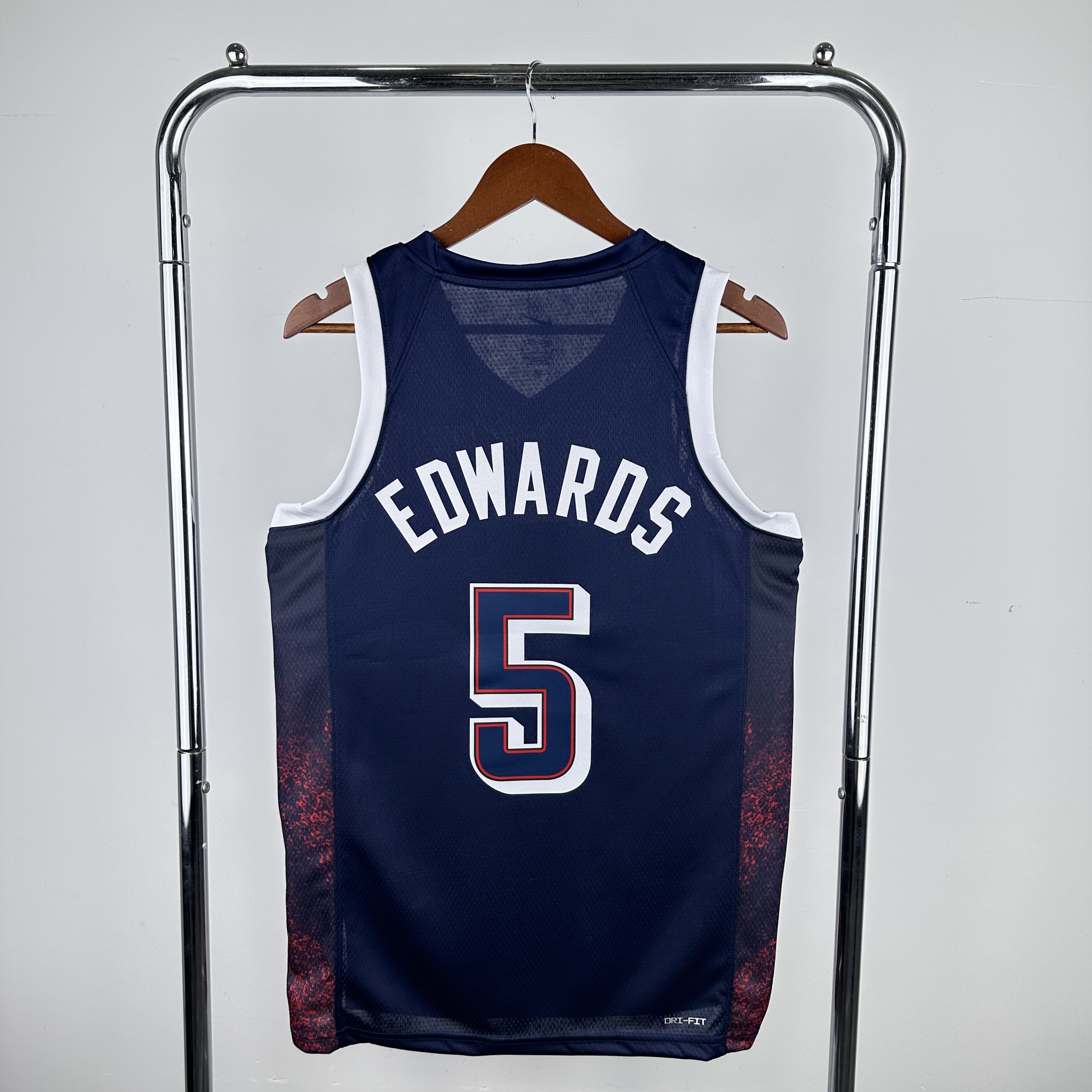 2024 Olympic USA 5 Edwards Blue Nike NBA Jersey